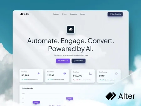 AI SaaS landing page template