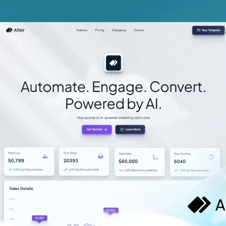 AI SaaS landing page template