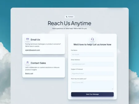 AI SaaS landing page template