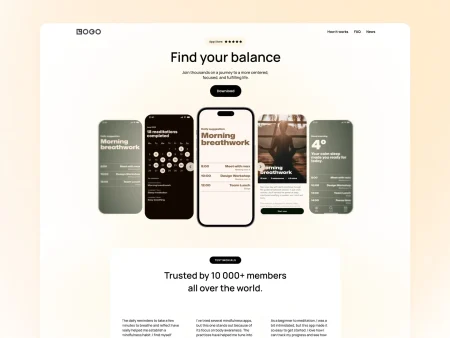 app showcase template