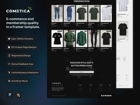 The Ultimate, Powerful Framer E-commerce Template for 2025: Cometica