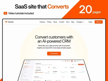 conversion-focused SaaS template