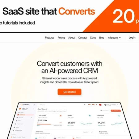 conversion-focused SaaS template