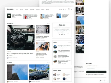 magazine style blog template