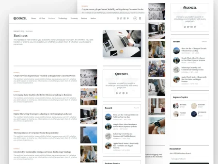 magazine style blog template