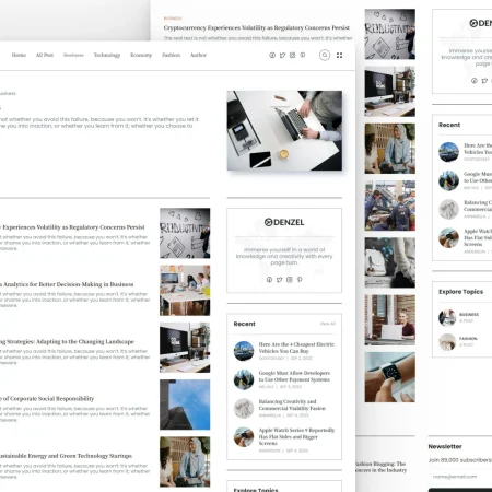 magazine style blog template