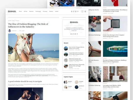 magazine style blog template