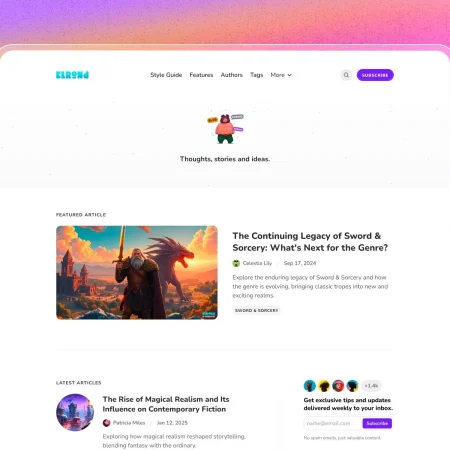 minimal blog template