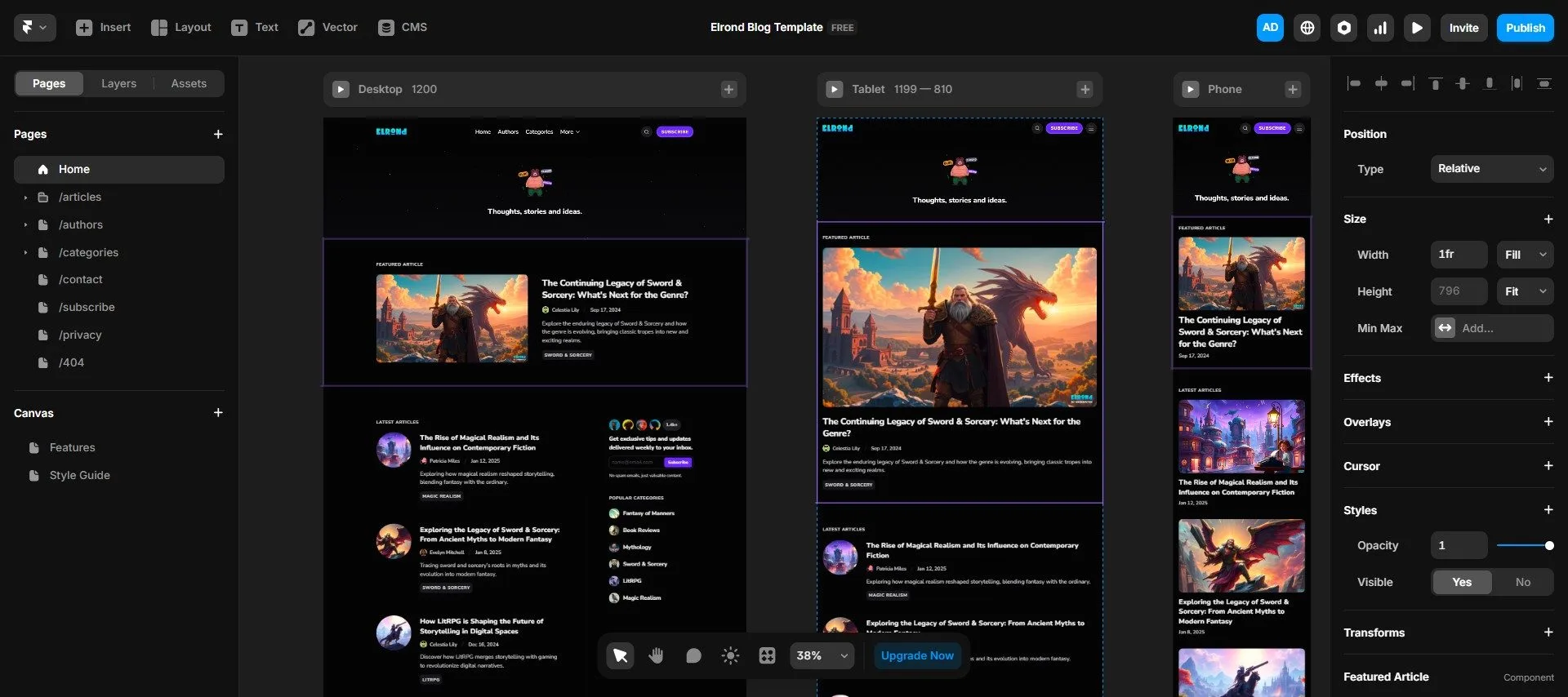 minimal blog template