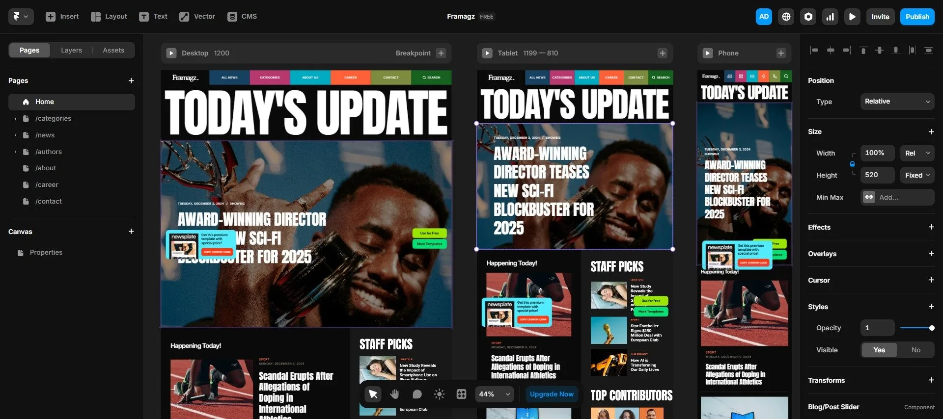news magazine template