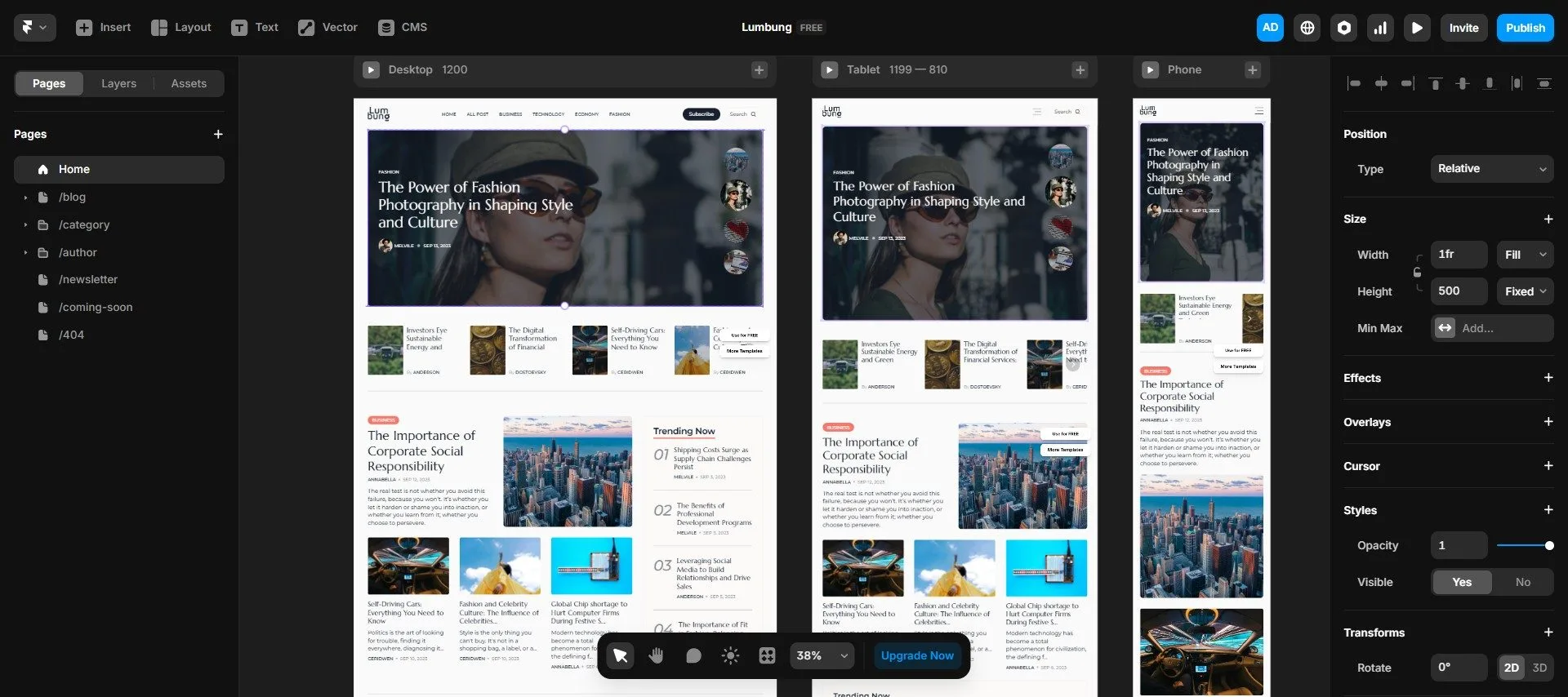 magazine blog template