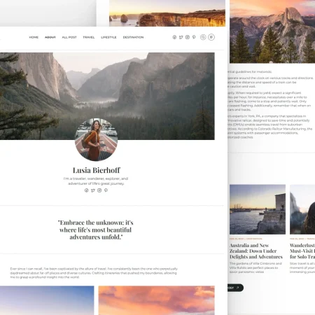minimalist blog template