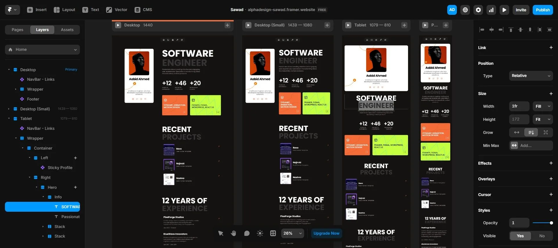 The Effortless, Premium Creative Portfolio Template for 2025
