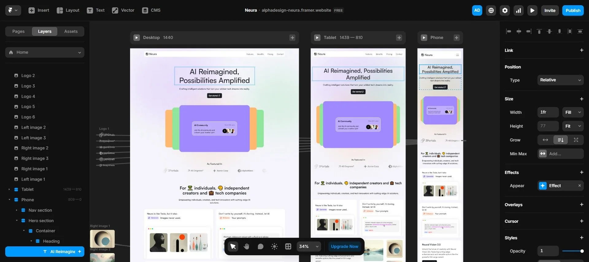AI SaaS Website Template