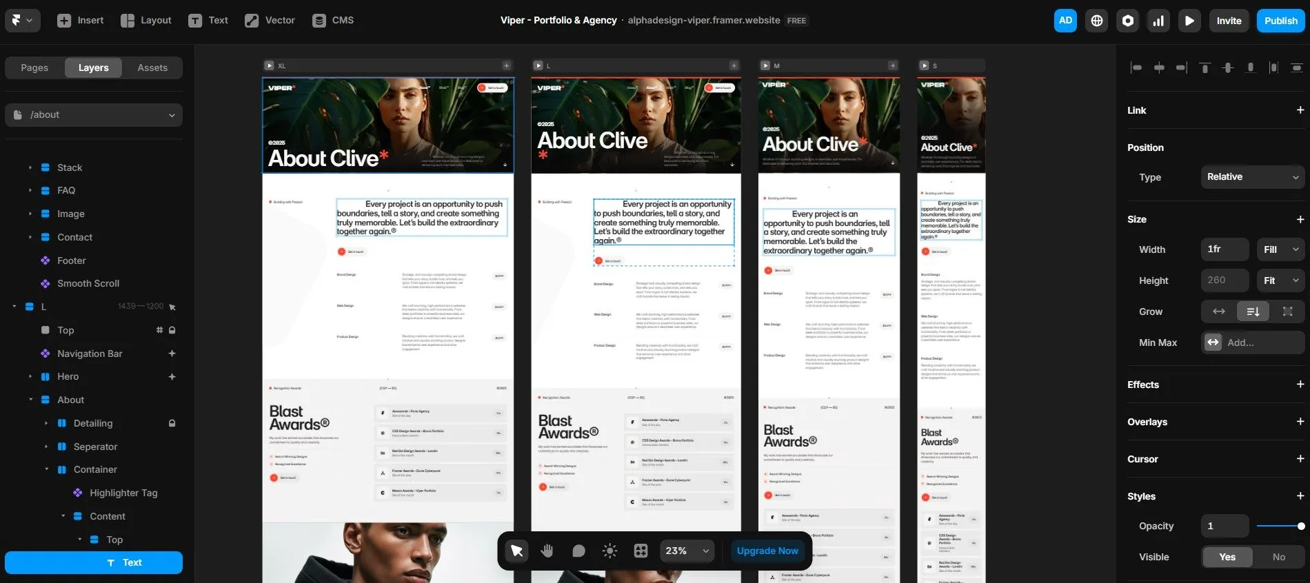 Creative Portfolio and Agency Landing Page