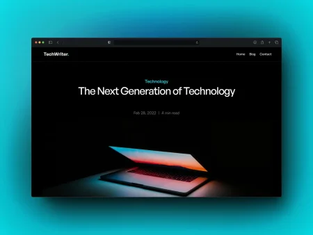 tech blog template